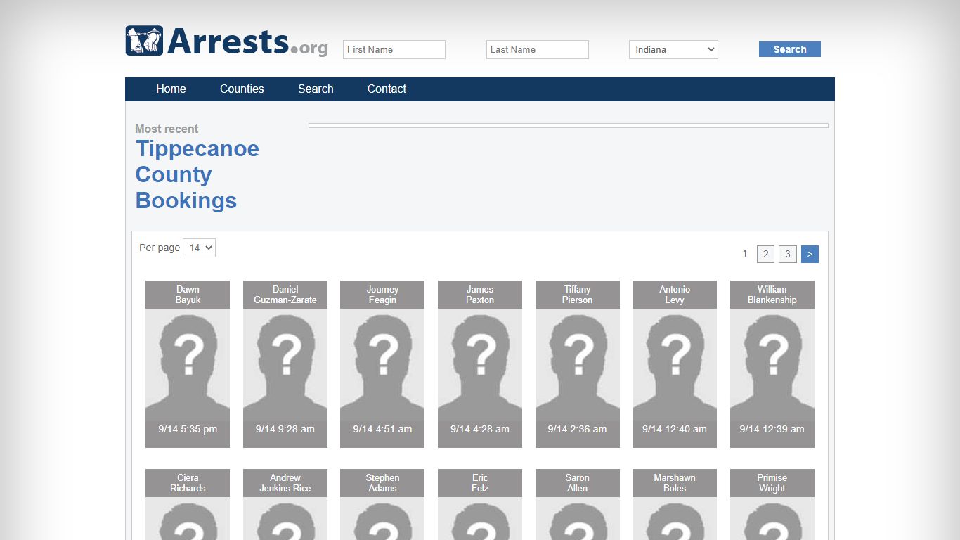 Tippecanoe County Arrests and Inmate Search